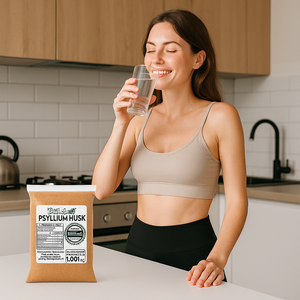 Psyllium - Regula o intestino, Reduz o inchaço abdominal e Auxilia no emagrecimento
