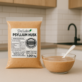 Psyllium - Regula o intestino, Reduz o inchaço abdominal e Auxilia no emagrecimento