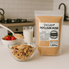 Psyllium - Regula o intestino, Reduz o inchaço abdominal e Auxilia no emagrecimento